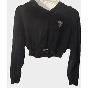 Kill Crew Black Sweatshirt Cropped Hoodie Size Large